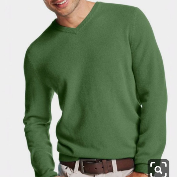 Men\u0027s Charter Club 100% Cashmere Green Sweater